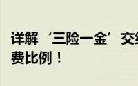 详解‘三险一金’交纳金额，全面解析社保缴费比例！